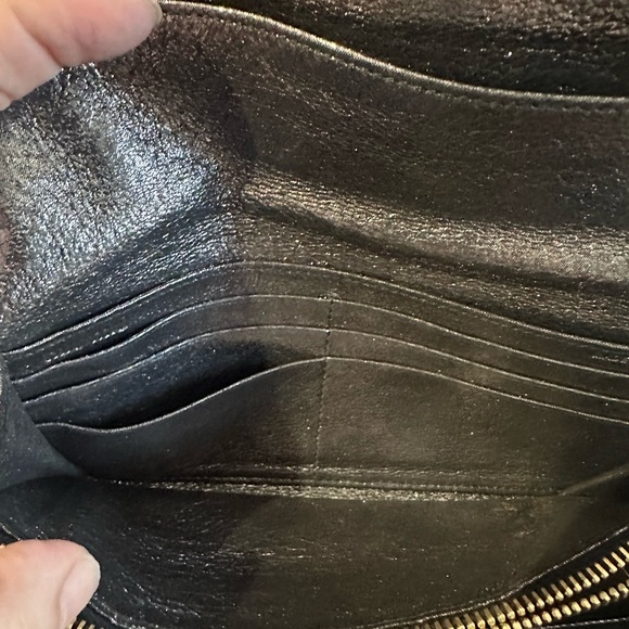 Miu Miu Metallic Silver Bow-Trim Continental Wallet - Picture 8 of 11